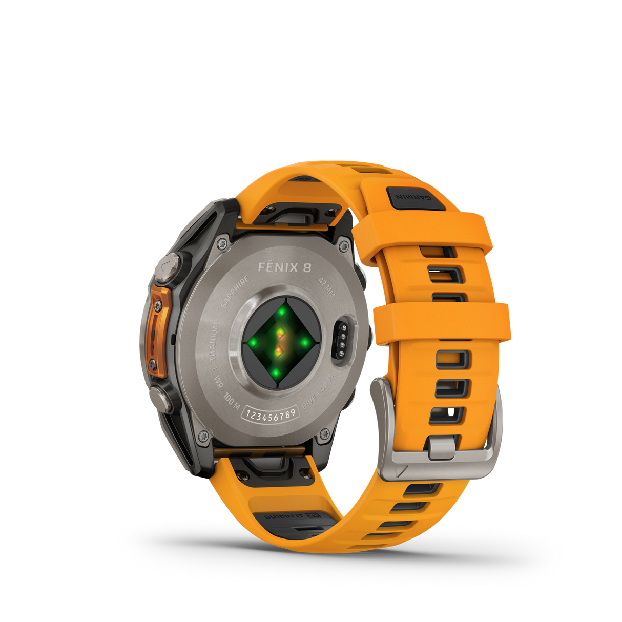 fēnix® 8 - 47 mm, AMOLED Titanium & Spark Orange-Orologi-GARMIN-Gioielleria Granarelli