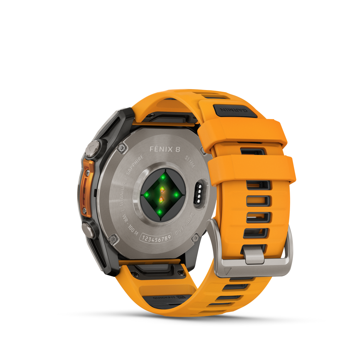 fēnix® 8 - 51 mm, AMOLED Titanium & Spark Orange-Orologi-GARMIN-Gioielleria Granarelli