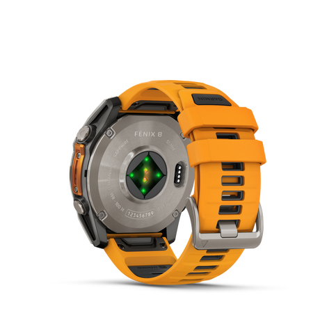 fēnix® 8 - 51 mm, AMOLED Titanium & Spark Orange-Orologi-GARMIN-Gioielleria Granarelli