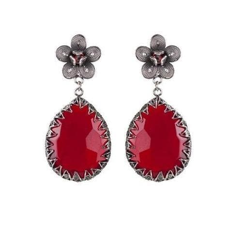 Flower Post, Red Delight Aqualemuria Earring-Orecchini-YVONE CHRISTA- [SKU] -Gioielleria Granarelli