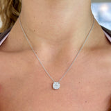 Diamond flower crew 0.49kt in white gold