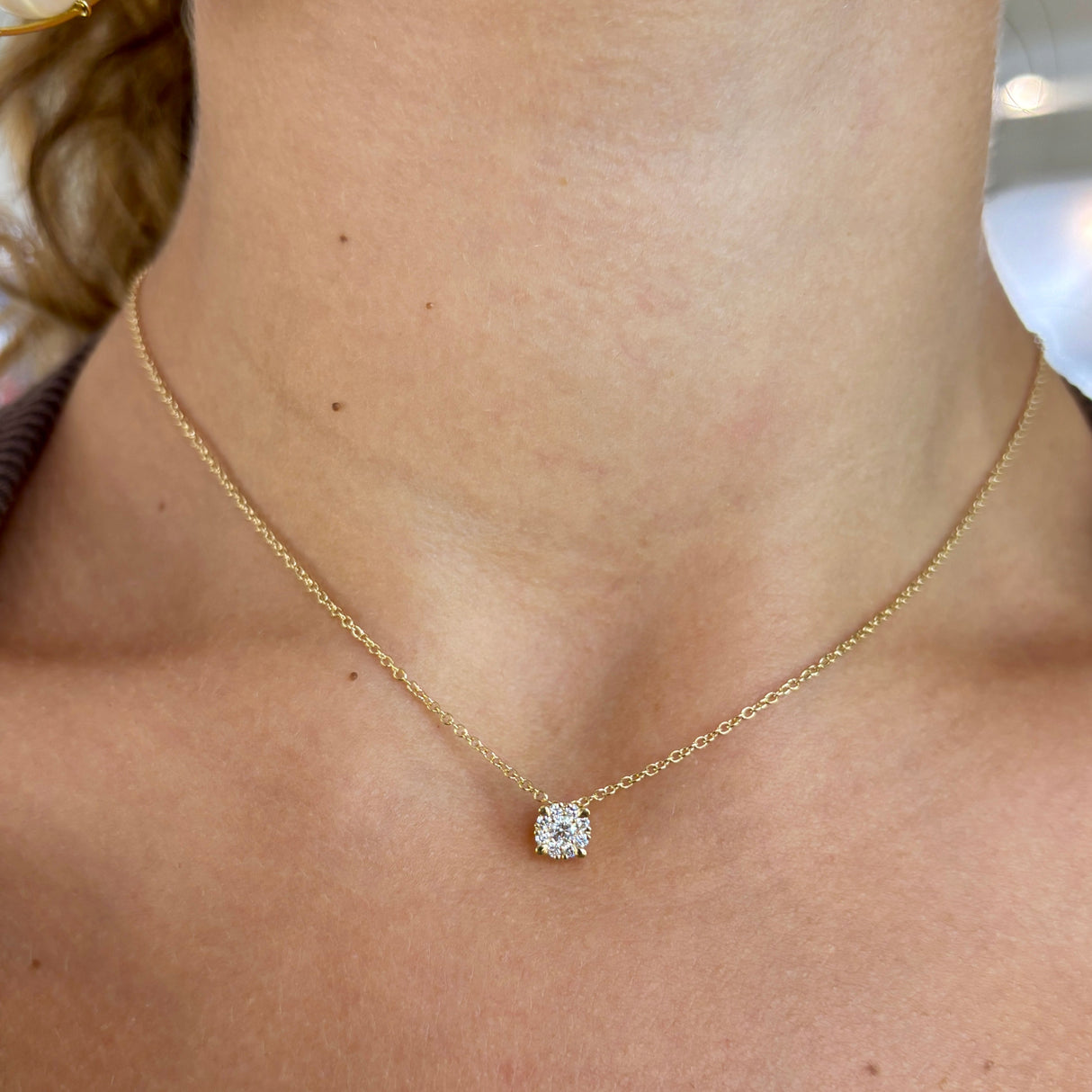 Girocollo magia di Diamanti 0.20kt in oro giallo