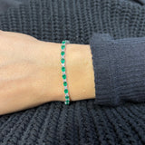 Bracciale Tennis Smeraldi e Diamanti bianchi-Bracciali-CRIVELLI-Gioielleria Granarelli