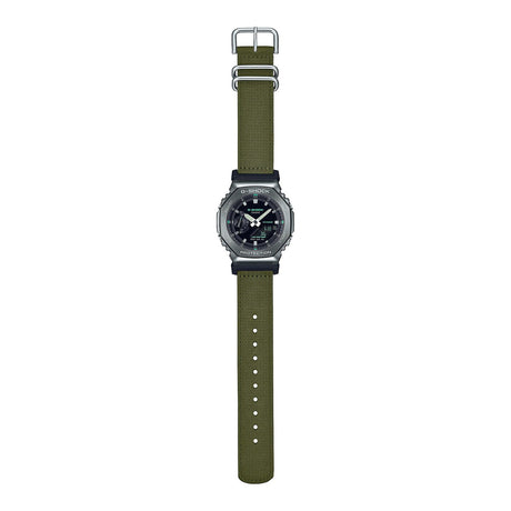 G-Shock Protection Grey Metal Collection cinturino Tessuto Verde-Orologi-CASIO-Gioielleria Granarelli