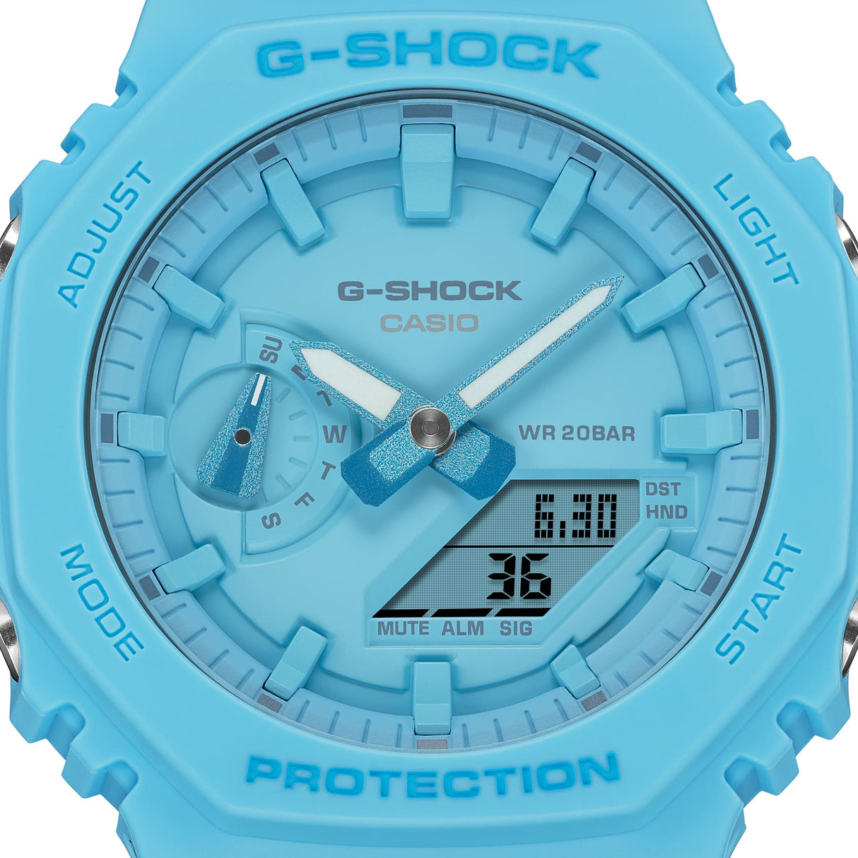 G-Shock Tone-on-Tone Celeste-Orologi-CASIO-Gioielleria Granarelli