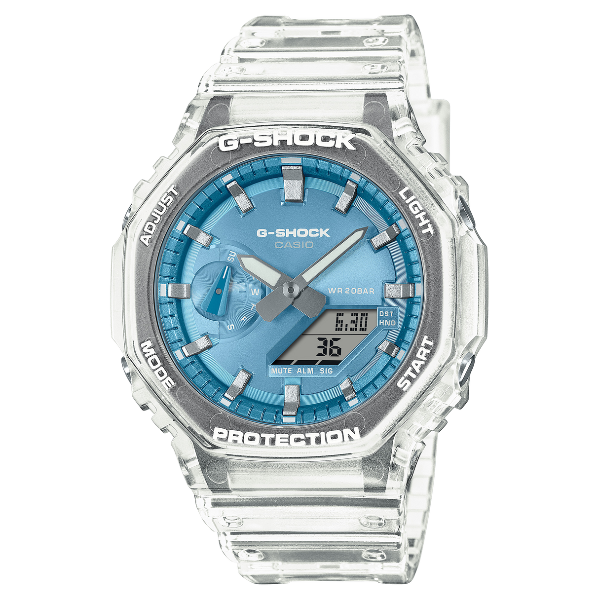 Classic Serie Ga-2100 Trasparente Blu