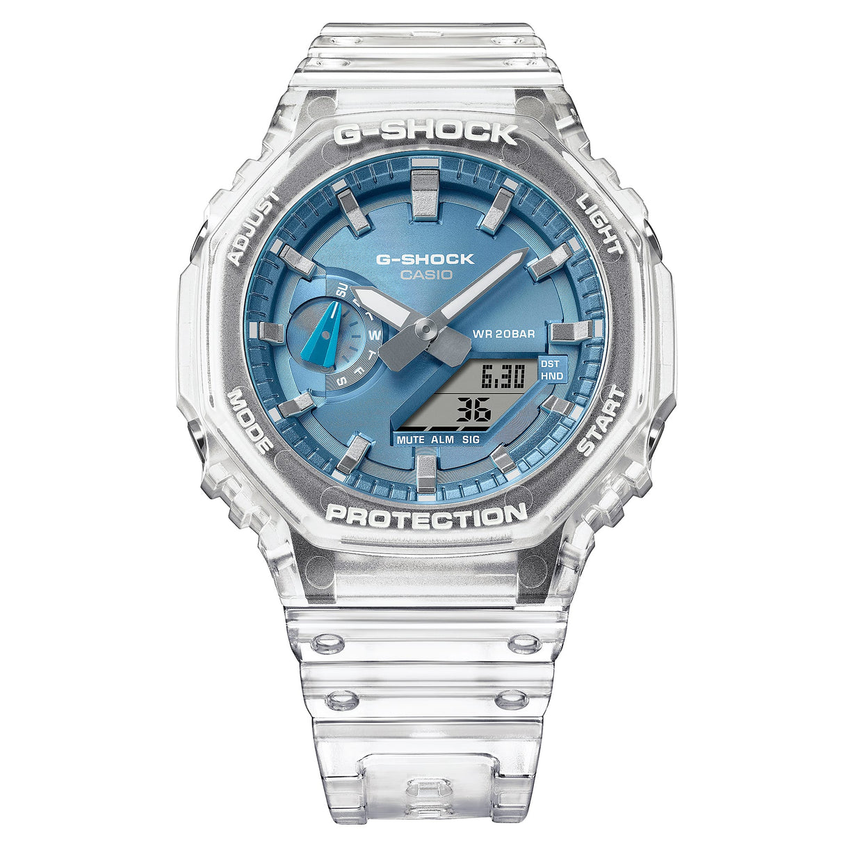 Classic Serie Ga-2100 Trasparente Blu
