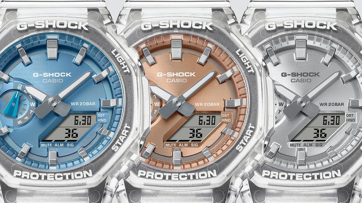 Classic Serie Ga-2100 Trasparente Silver