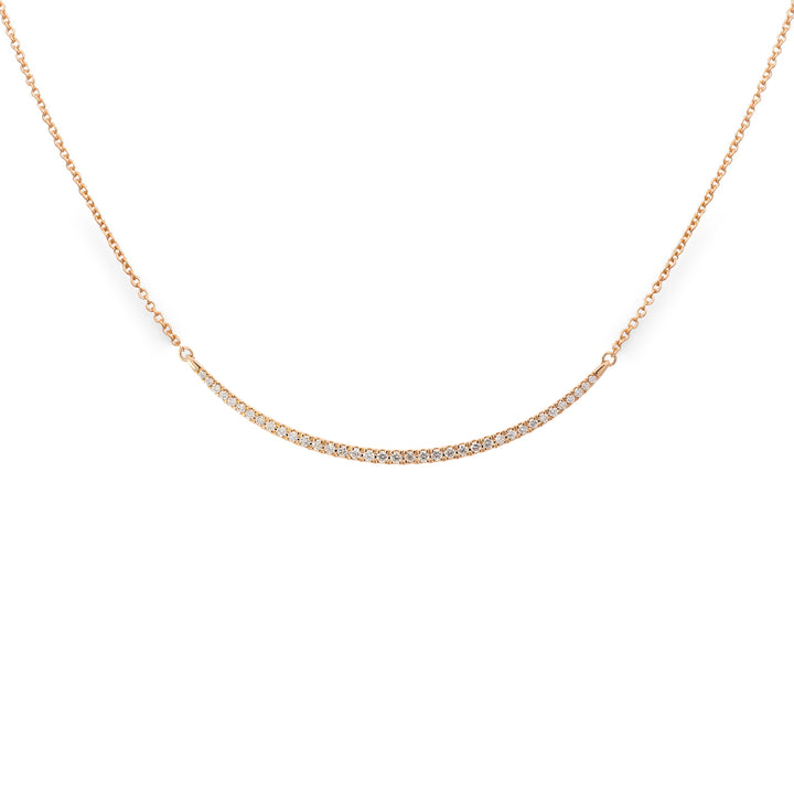 Collana barretta Ovale di diamanti in Oro Rosa-Girocolli-GRANARELLI-Gioielleria Granarelli
