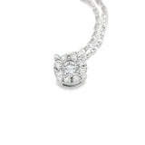 Diamond flower crew 0.49kt in white gold