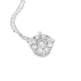 Diamond flower crew 0.49kt in white gold