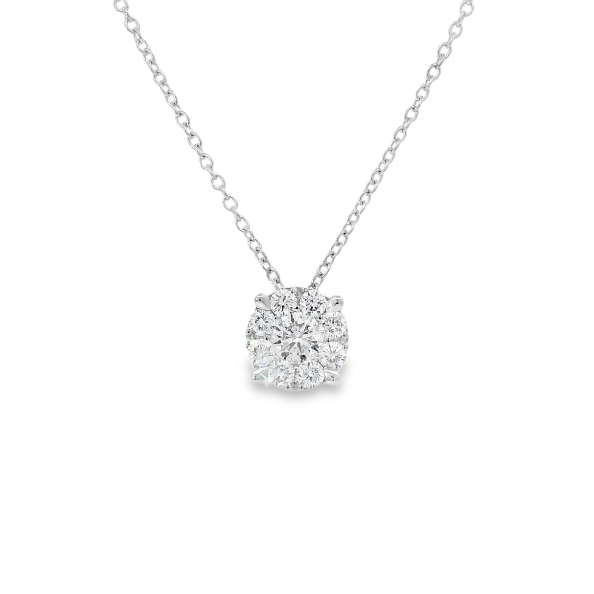 Lichte punto chramrol illusie diamanten 0,45kt in wit goud