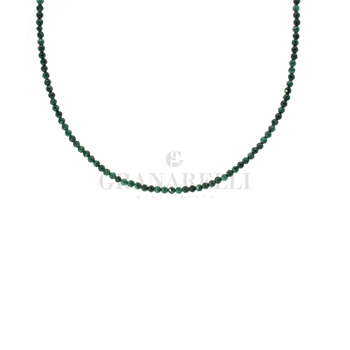 Collana pietre malachite in oro giallo