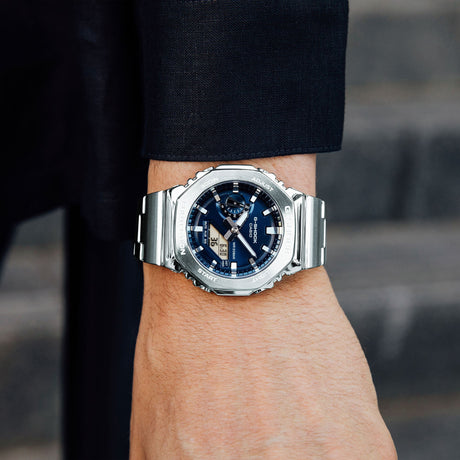 G-Steel GM-2100 Blu Acciaio-Orologi-CASIO-Gioielleria Granarelli