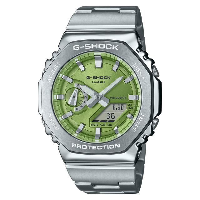 G-Steel GM-2100 Verde Acciaio-Orologi-CASIO-Gioielleria Granarelli