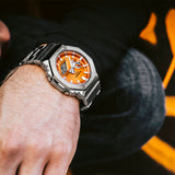 G-Steel GM-2100 Arancio Acciaio-Orologi-CASIO-Gioielleria Granarelli