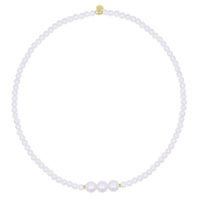 Girocollo elastico choker 3 Perle - Whiteside-Girocolli-RUE DES MILLE-Gioielleria Granarelli