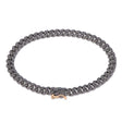 Bracciale Titanio Groumette con Diamanti Neri-Bracciali-MANO-Gioielleria Granarelli