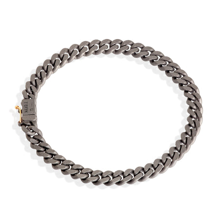 BRACCIALE UOMO IN TITANIO, ORO ROSSO 18KT E DIAMANTE BLACK-Bracciali-MANO-Gioielleria Granarelli