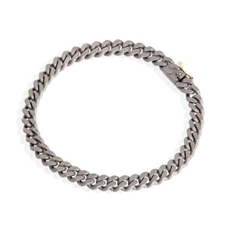 BRACCIALE UOMO IN TITANIO, ORO ROSSO 18KT E DIAMANTE BLACK-Bracciali-MANO-Gioielleria Granarelli