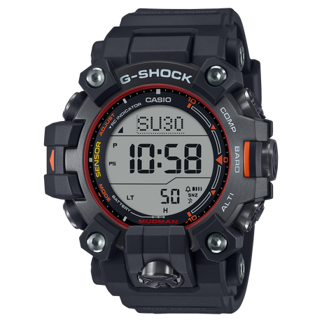 G-Shock Master of G MUDMAN Black and Red-Orologi-CASIO-Gioielleria Granarelli