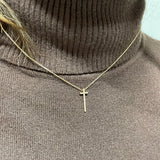 Girocollo Croce Di Diamanti In Oro Rosa-Girocolli-GRANARELLI-Gioielleria Granarelli