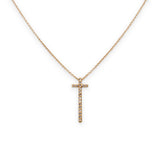 Girocollo Croce Di Diamanti In Oro Rosa-Girocolli-GRANARELLI-Gioielleria Granarelli