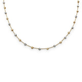 Girocollo Sfere Diamantate in Oro Giallo e Bianco cm 45-Girocolli-GRANARELLI-Gioielleria Granarelli