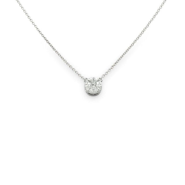 Girocollo Taglio Diamanti taglio Navette in Oro Bianco-Girocolli-CRIVELLI-Gioielleria Granarelli