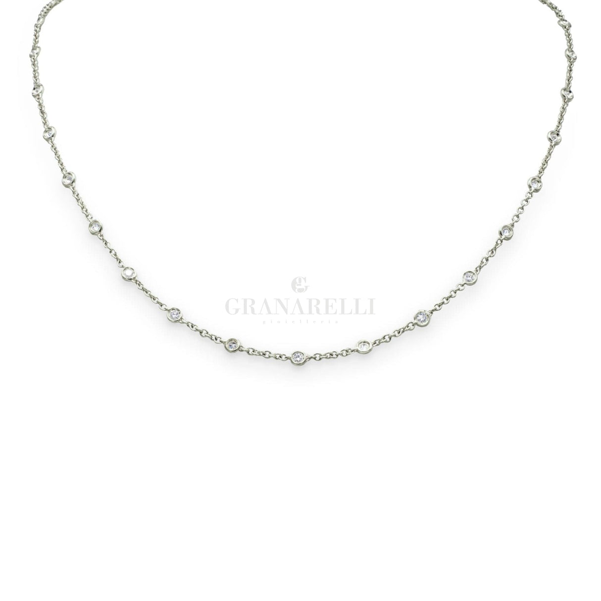 Girocollo Tiffany in Oro Bianco-Girocolli-CRIVELLI- [SKU] -Gioielleria Granarelli