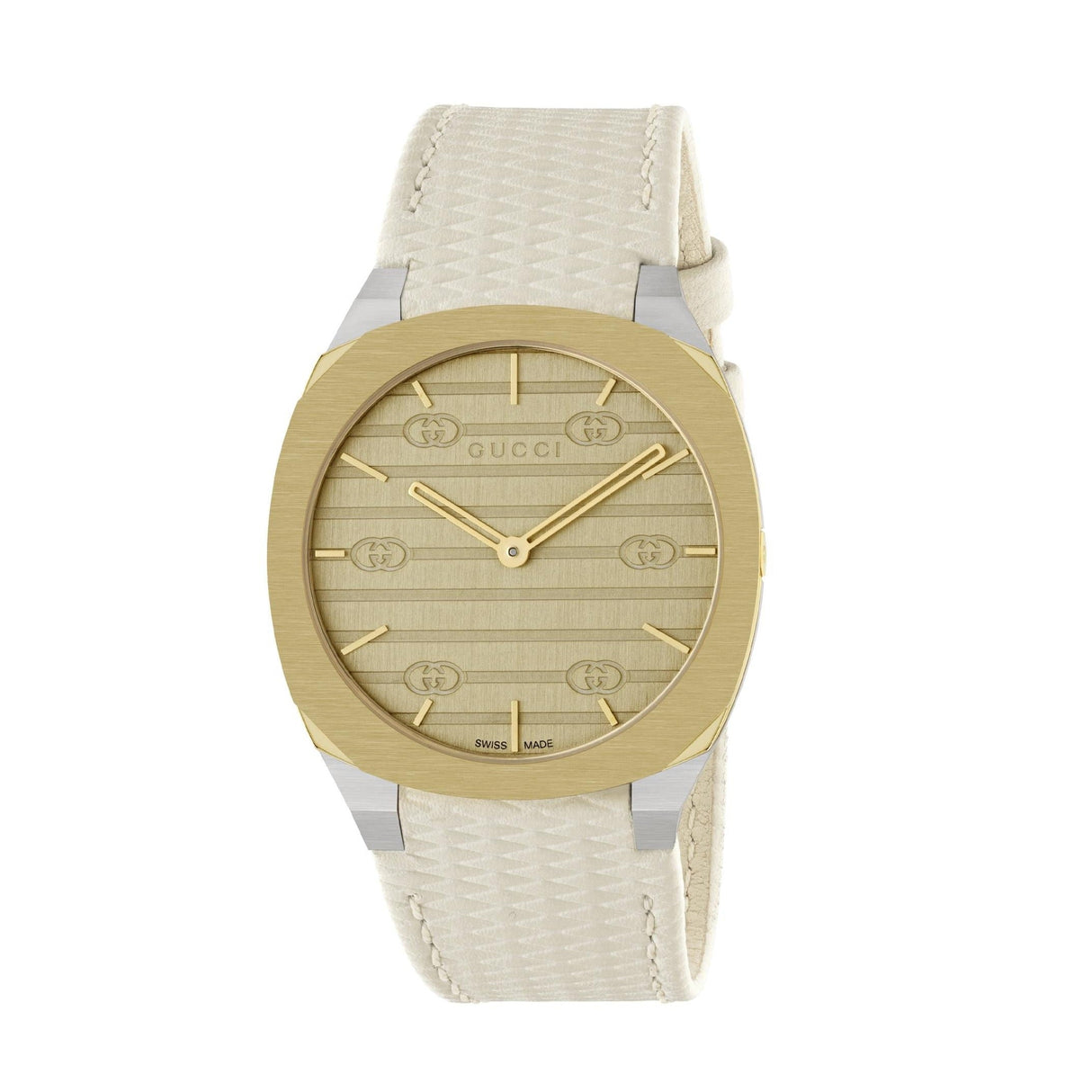 Gucci 25H Dorato Pelle YA163416-Orologi-GUCCI-Gioielleria Granarelli