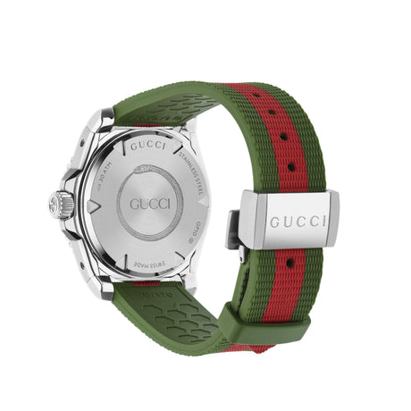 Gucci Dive Acciaio Verde/Rosso YA136349-Orologi-GUCCI-Gioielleria Granarelli