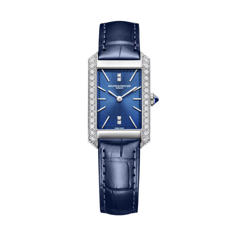 Hampton Donna Rettangolare Blu 10709-Orologi-BAUME ET MERCIER-Gioielleria Granarelli