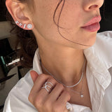 Boucles d'oreilles d'illusion diamants