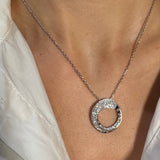 Collana Catena ciondolo Like in Diamanti Oro Bianco