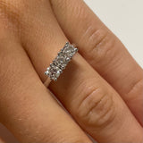 Anello Trilogy 0.90kt In Oro Bianco-GRANARELLI-AN0103B-090-Gioielleria Granarelli