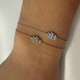 Bracciale Mano di Fatima in Oro Bianco