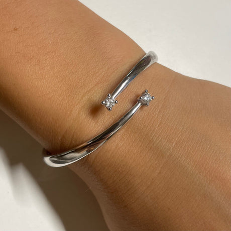 Bracciale Bangle con Diamanti toi et moi-Bracciali-RECARLO-Gioielleria Granarelli