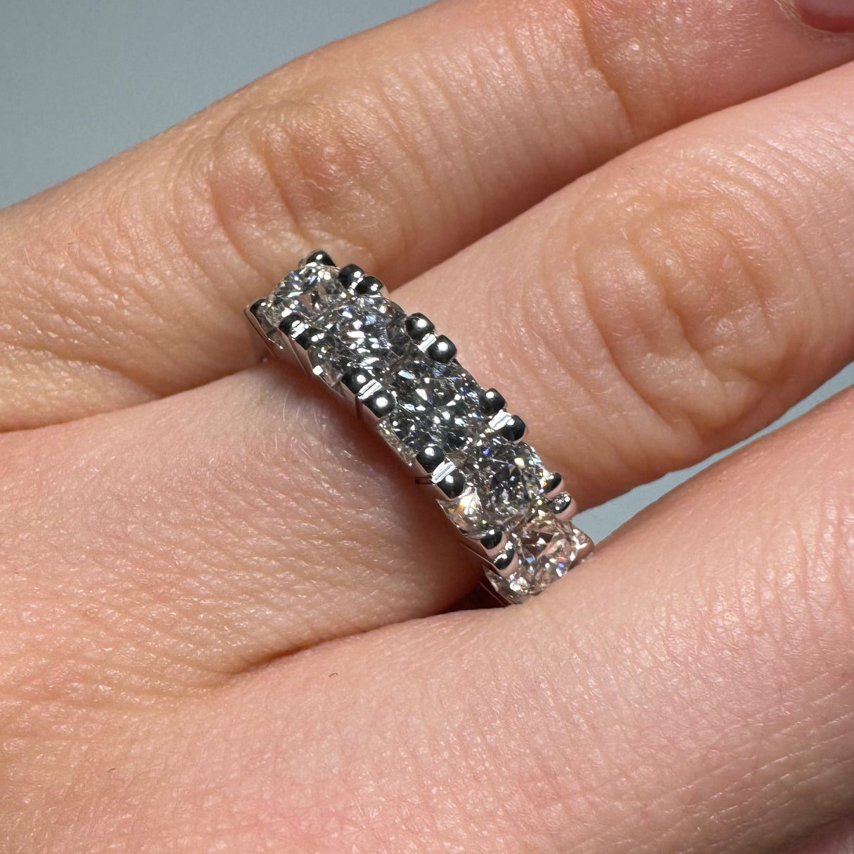Anello Fedina 5 diamanti 2.02kt In Oro bianco