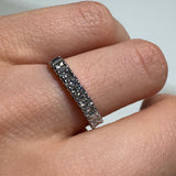 Anello Fedina 7 diamanti 0.40kt In Oro bianco