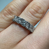 Anello Fedina 5 diamanti 1.15kt In Oro bianco