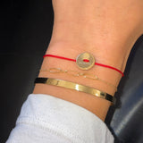 Bracciale bottone Su Cordino Rosso-GioGio-BRA-BOT-TON-CRD-Gioielleria Granarelli