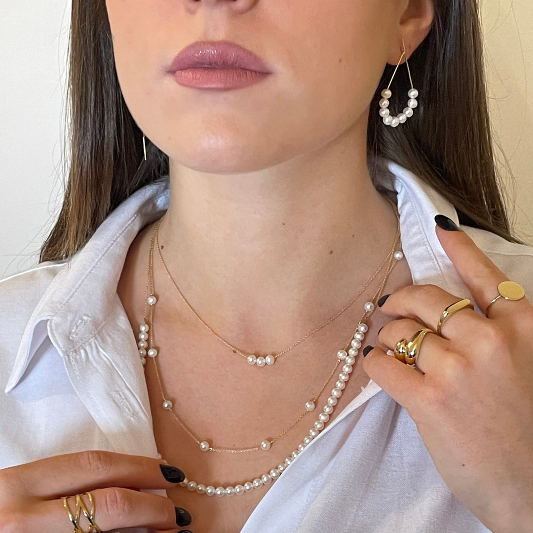Orecchini goccia di perle in Oro Giallo-GioGio-OR-PERL-GOC-Gioielleria Granarelli