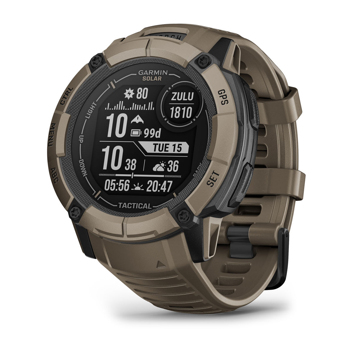 Instinct 2X SolarTactical Edition Coyote Tan-Orologi-GARMIN-Gioielleria Granarelli