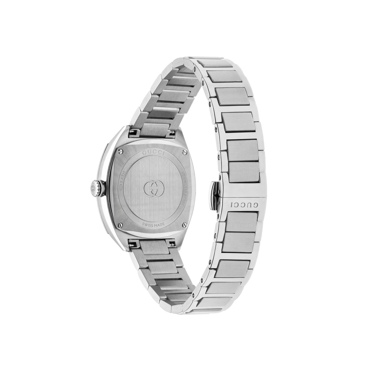 Interlocking Lady Acciaio Silver con Diamanti 29mm-Orologi-GUCCI-Gioielleria Granarelli