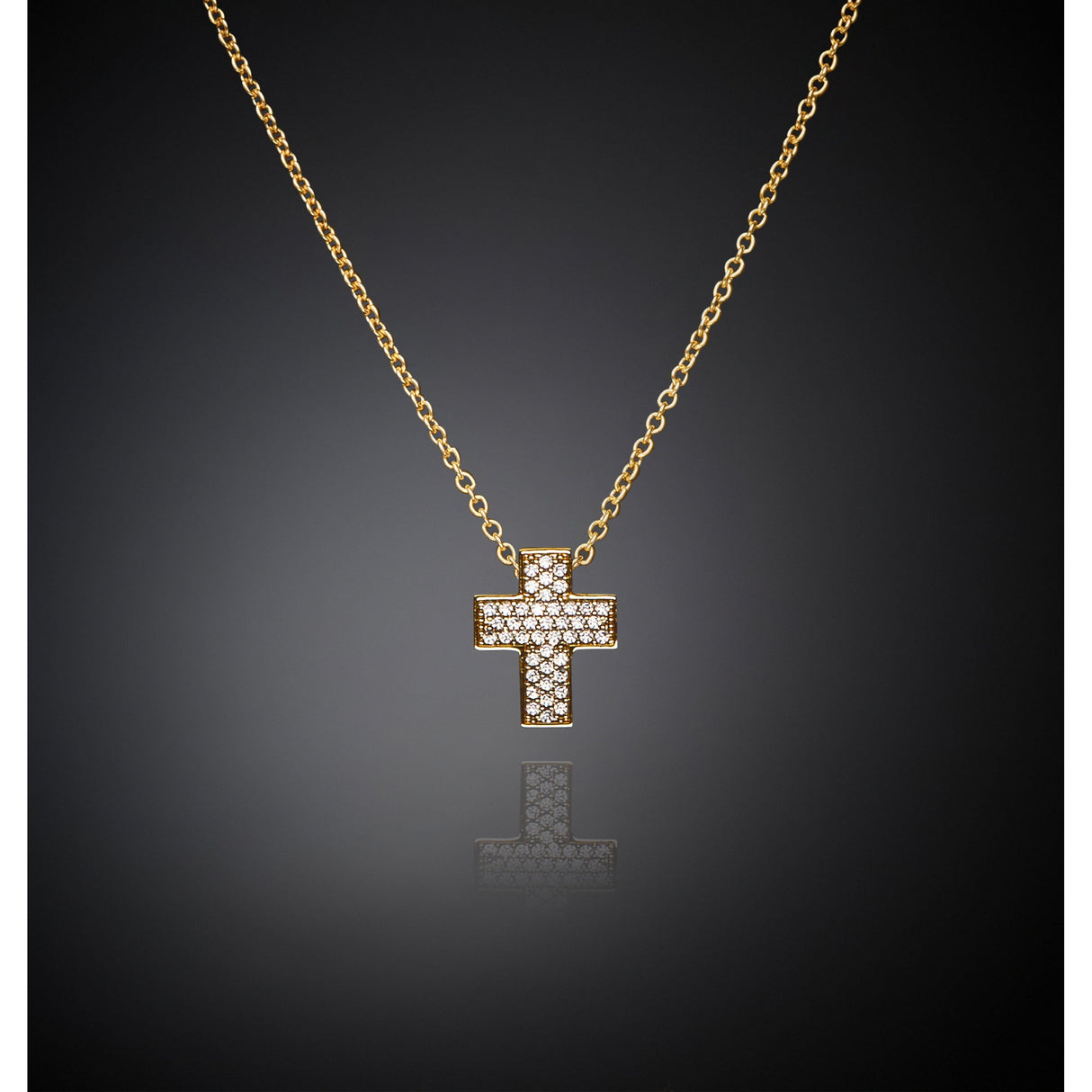 Collana Pendente Squared Cross Small Croce-Girocolli-CHIARA FERRAGNI-Gioielleria Granarelli