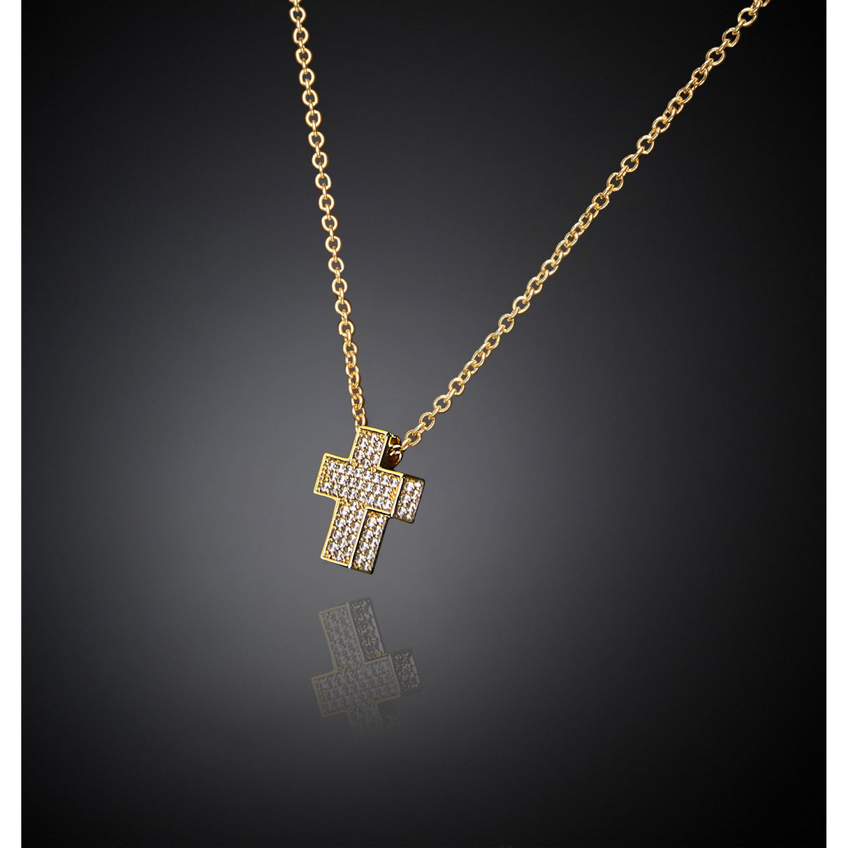 Collana Pendente Squared Cross Small Croce-Girocolli-CHIARA FERRAGNI-Gioielleria Granarelli