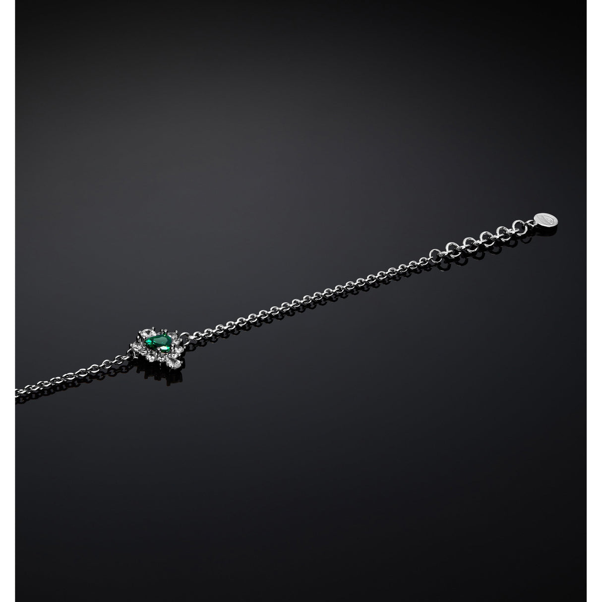 Bracciale Cuore Emerald Zirconi-CHIARA FERRAGNI-J19Awj19-Gioielleria Granarelli