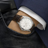 Jazzmaster Viewmatic Auto Acciaio Silver-Orologi-HAMILTON- [SKU] -Gioielleria Granarelli