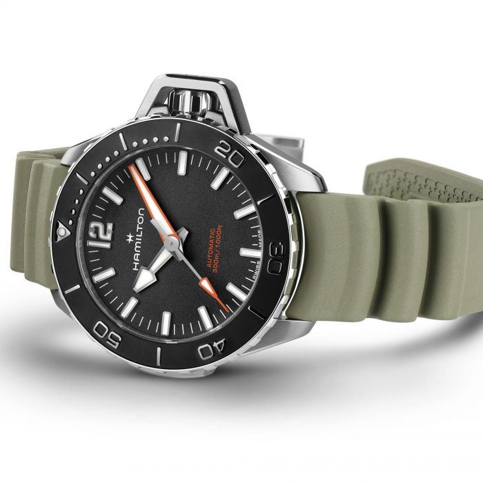 KHAKI NAVY FROGMAN AUTO-Orologi-HAMILTON-Gioielleria Granarelli